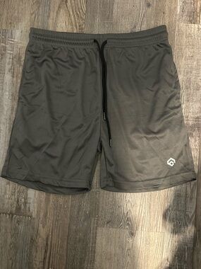 5/$25 Men's Gray Athletic Mesh Shorts with Drawstring
